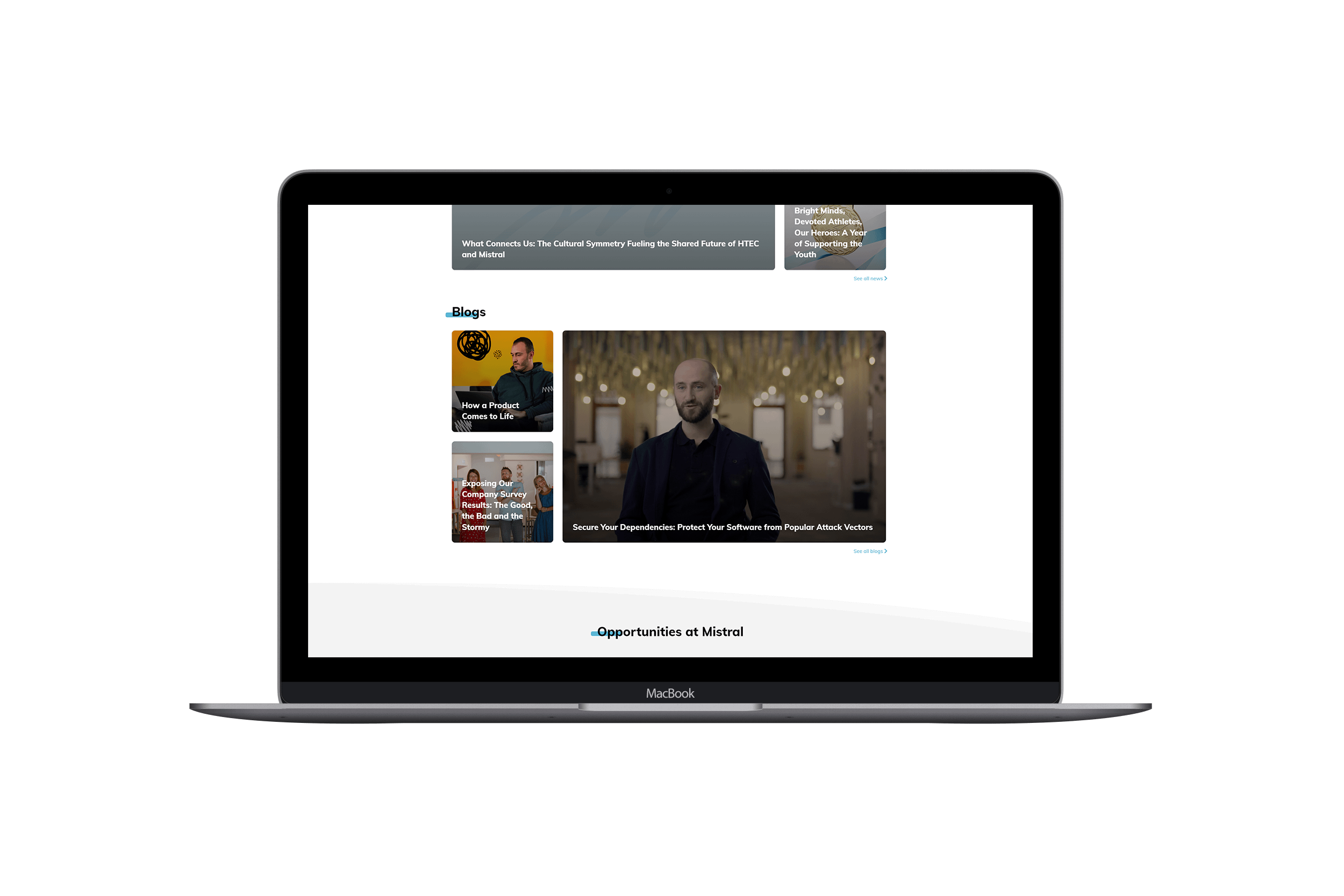 Mistral website titles